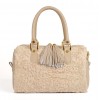 Afghan Karakul Fur Tote Bag with Leather